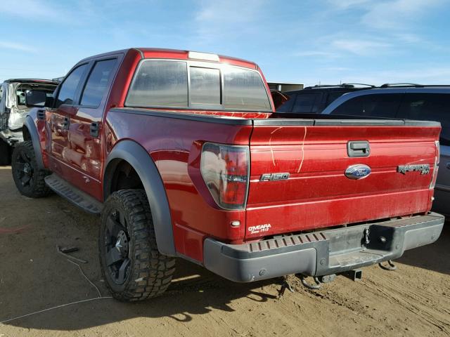 1FTFW1R67EFA84411 - 2014 FORD F150 SVT R RED photo 3