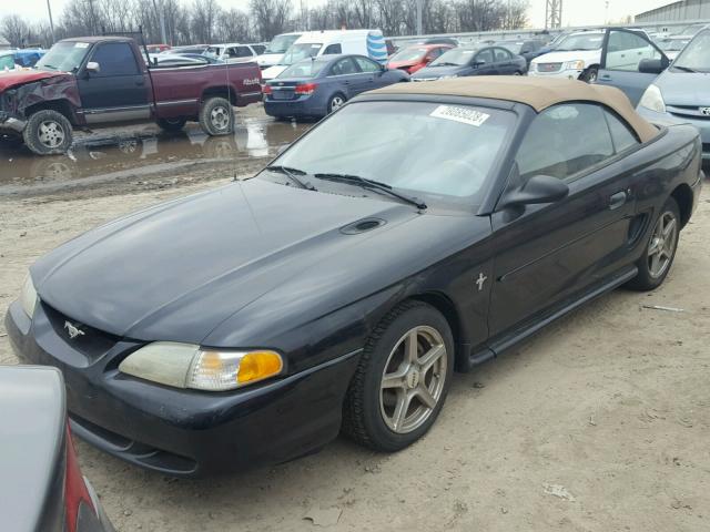 1FALP4447VF143695 - 1997 FORD MUSTANG BLACK photo 2