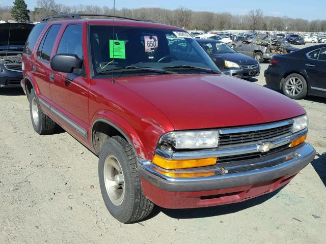 1GNCS13W4X2180330 - 1999 CHEVROLET BLAZER BURGUNDY photo 1