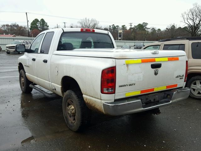 3D7KS28D35G769123 - 2005 DODGE RAM 2500 S WHITE photo 3