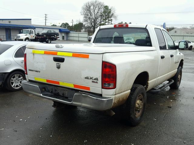 3D7KS28D35G769123 - 2005 DODGE RAM 2500 S WHITE photo 4