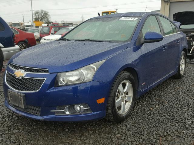 1G1PF5SC3C7125242 - 2012 CHEVROLET CRUZE LT BLUE photo 2