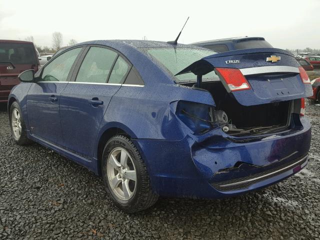 1G1PF5SC3C7125242 - 2012 CHEVROLET CRUZE LT BLUE photo 3