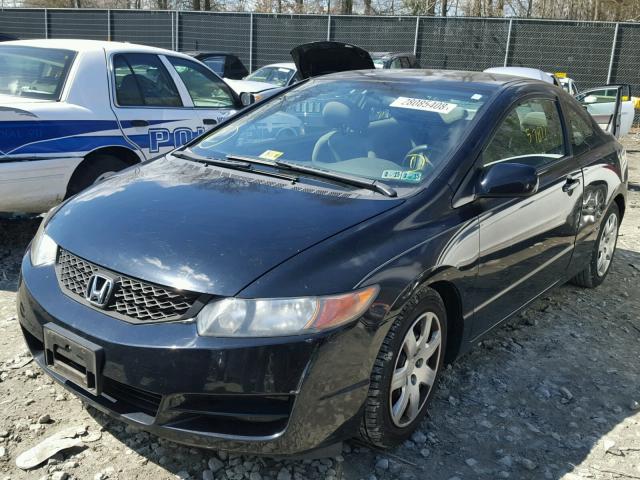 2HGFG1B63BH505866 - 2011 HONDA CIVIC LX BLACK photo 2