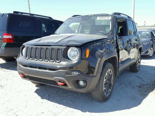 ZACCJBCB8HPE87490 - 2017 JEEP RENEGADE T BLACK photo 2