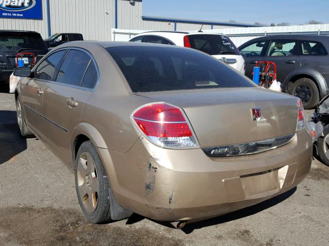 1G8ZS57B98F197503 - 2008 SATURN AURA GOLD photo 3