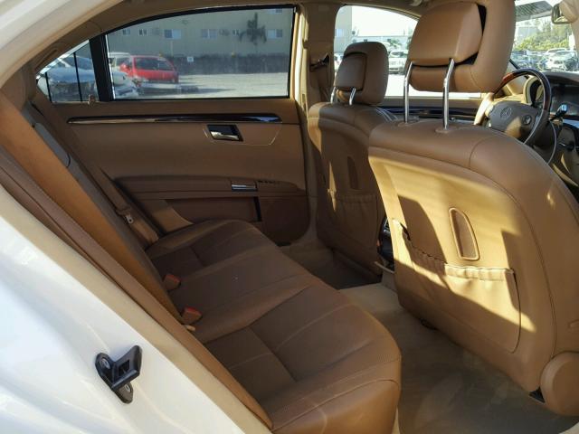 WDDNG86X78A167536 - 2008 MERCEDES-BENZ S 550 4MAT WHITE photo 6