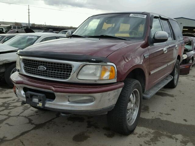 1FMFU18L1VLA70126 - 1997 FORD EXPEDITION MAROON photo 2