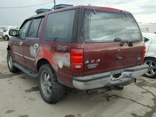 1FMFU18L1VLA70126 - 1997 FORD EXPEDITION MAROON photo 3