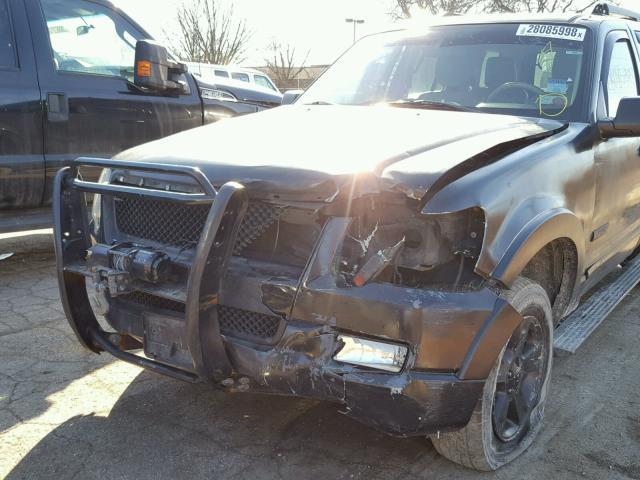 1FMEU75837UB03218 - 2007 FORD EXPLORER L BLACK photo 9