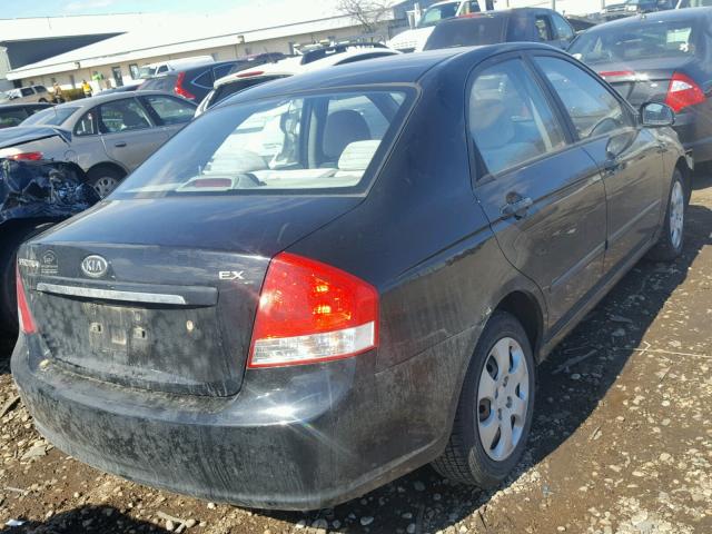 KNAFE121585531620 - 2008 KIA SPECTRA EX BLACK photo 4