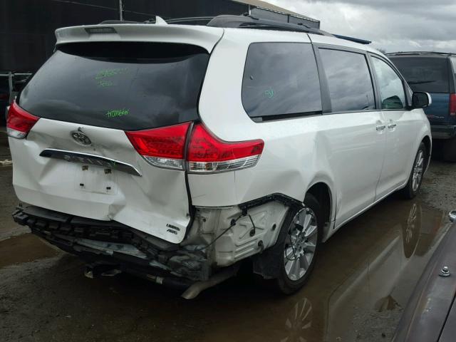 5TDDK3DCXCS038757 - 2012 TOYOTA SIENNA XLE WHITE photo 4