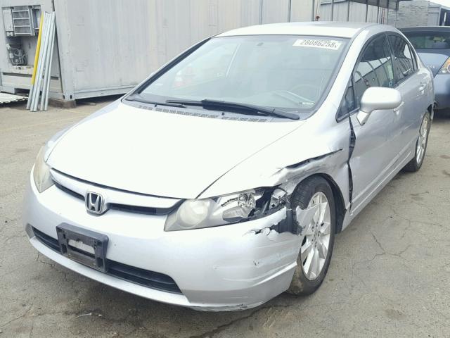 JHMFA16537S005707 - 2007 HONDA CIVIC LX SILVER photo 2