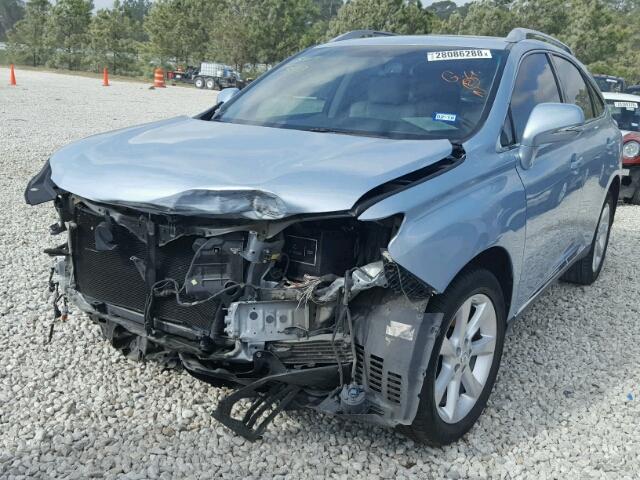 2T2ZK1BA7BC052002 - 2011 LEXUS RX 350 BLUE photo 2