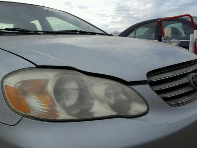 2T1BR32E53C068197 - 2003 TOYOTA COROLLA CE SILVER photo 9