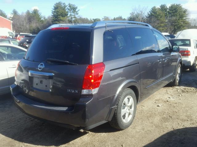 5N1BV28U87N125284 - 2007 NISSAN QUEST S GRAY photo 4