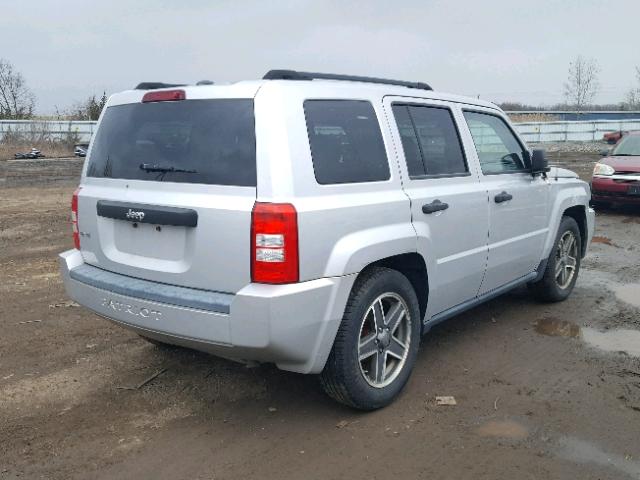 1J4FF28BX9D201740 - 2009 JEEP PATRIOT SP SILVER photo 4