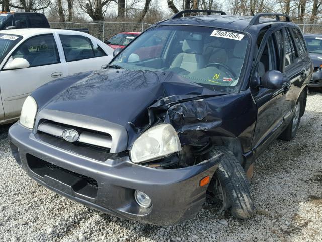 KM8SC13D76U032770 - 2006 HYUNDAI SANTA FE G BLUE photo 2