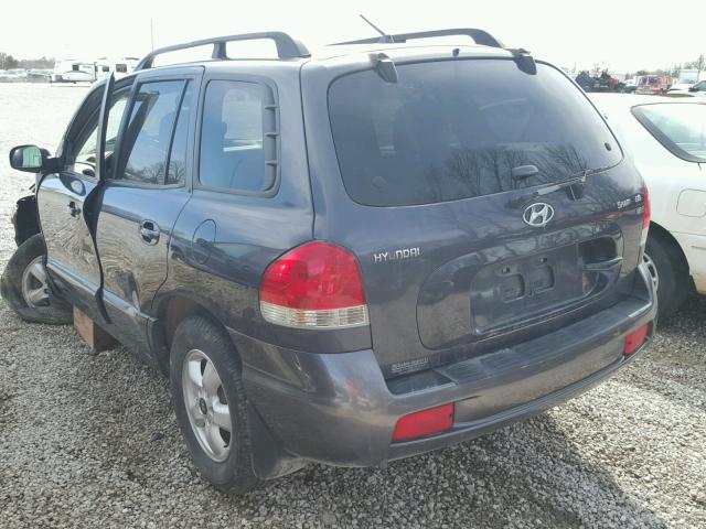 KM8SC13D76U032770 - 2006 HYUNDAI SANTA FE G BLUE photo 3