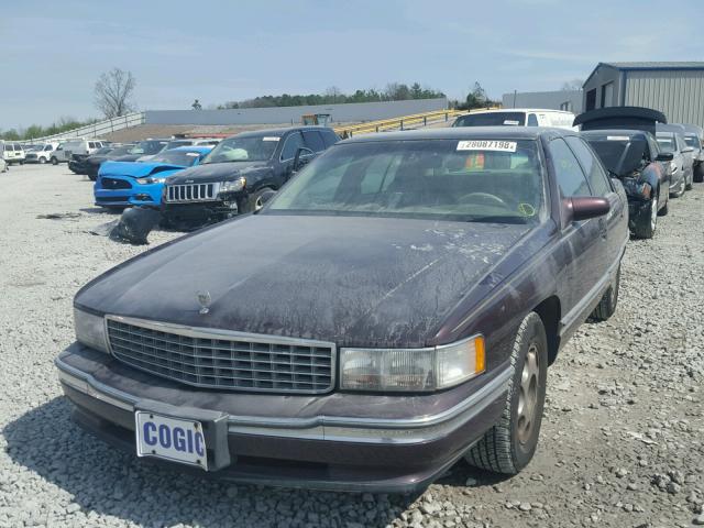 1G6KD52B0RU298874 - 1994 CADILLAC DEVILLE BURGUNDY photo 2