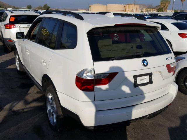 WBXPC93408WJ19042 - 2008 BMW X3 3.0SI WHITE photo 3