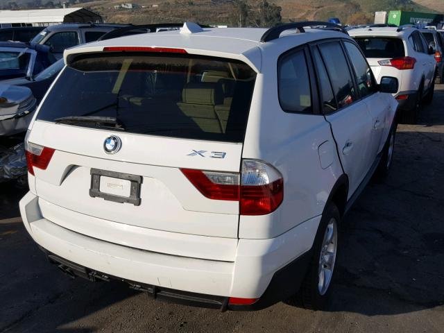 WBXPC93408WJ19042 - 2008 BMW X3 3.0SI WHITE photo 4