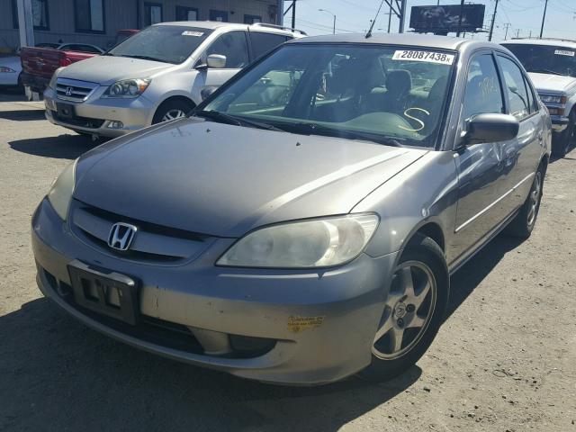 JHMES96605S021764 - 2005 HONDA CIVIC HYBR GRAY photo 2