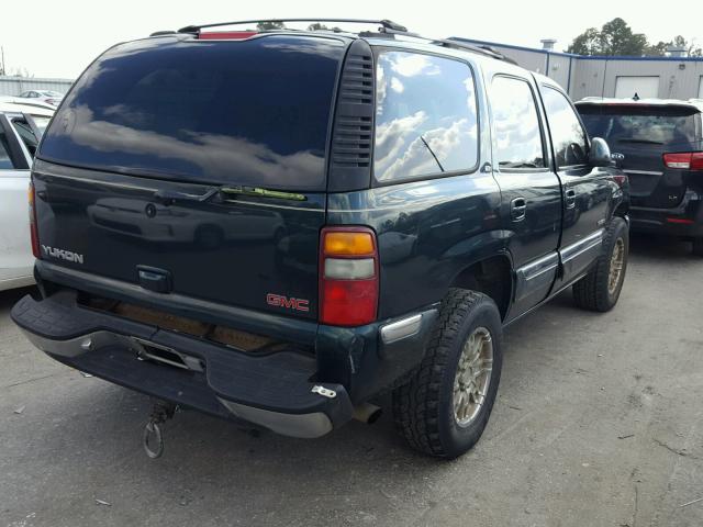 1GKEK13TX1R179726 - 2001 GMC YUKON GREEN photo 4