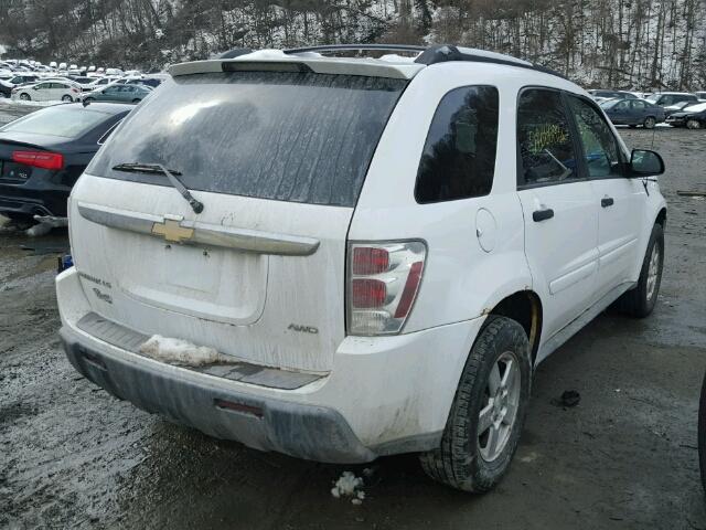 2CNDL23F456162549 - 2005 CHEVROLET EQUINOX LS WHITE photo 4