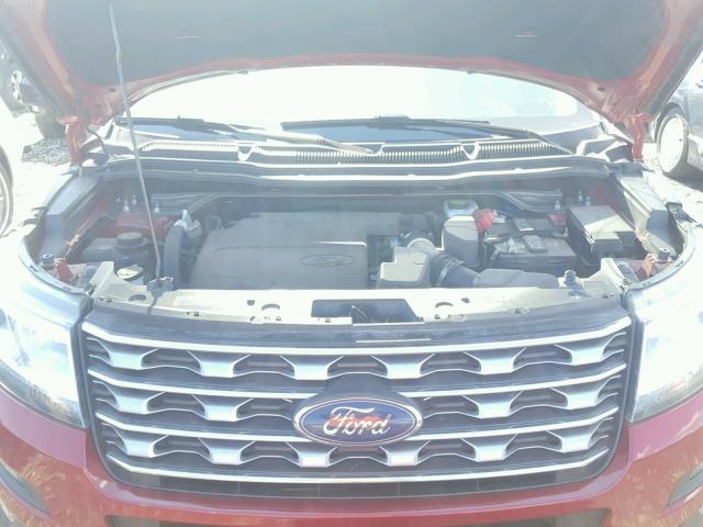 1FM5K8F89GGB66641 - 2016 FORD EXPLORER L MAROON photo 7