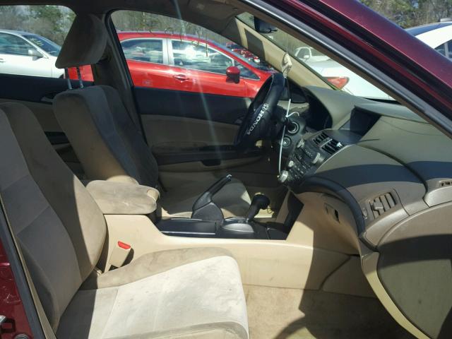 1HGCP26449A170014 - 2009 HONDA ACCORD LXP BURGUNDY photo 5