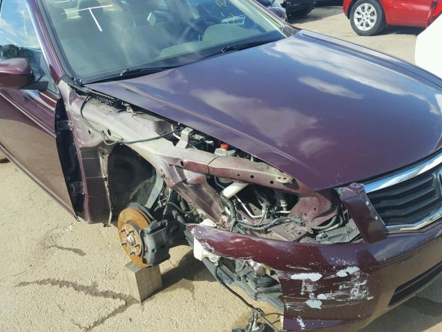 1HGCP26449A170014 - 2009 HONDA ACCORD LXP BURGUNDY photo 9