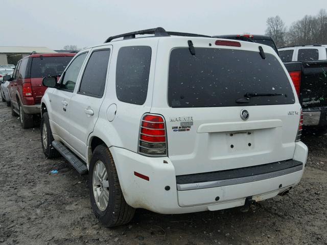 4M2CU57166DJ06428 - 2006 MERCURY MARINER WHITE photo 3