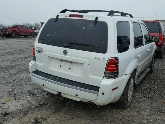 4M2CU57166DJ06428 - 2006 MERCURY MARINER WHITE photo 4