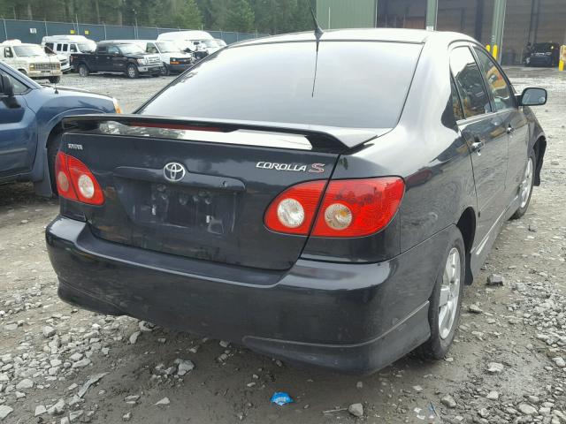 1NXBR32E17Z826590 - 2007 TOYOTA COROLLA CE BLACK photo 4