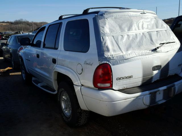 1B4HS28Z3YF197229 - 2000 DODGE DURANGO WHITE photo 3