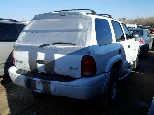 1B4HS28Z3YF197229 - 2000 DODGE DURANGO WHITE photo 4