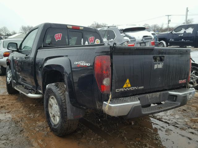 1GTDT146758183743 - 2005 GMC CANYON BLACK photo 3