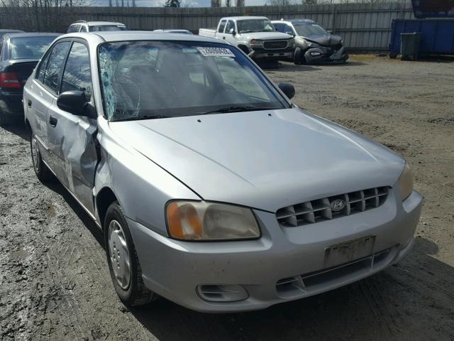 KMHCG45C41U218113 - 2001 HYUNDAI ACCENT GL SILVER photo 1