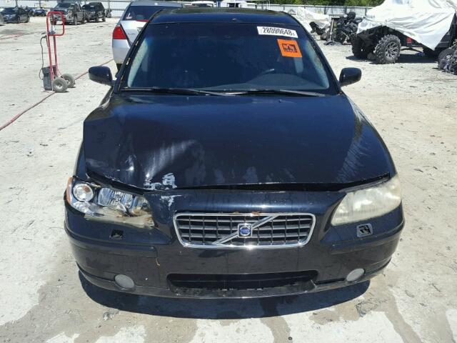 YV1RS592962514259 - 2006 VOLVO S60 2.5T BLACK photo 9