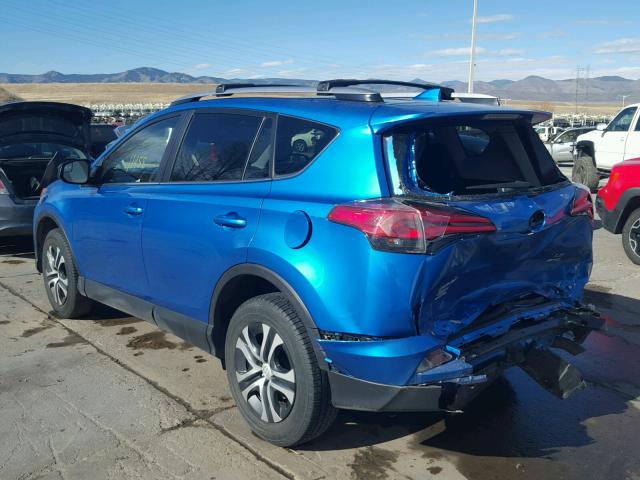 JTMBFREV4HJ130210 - 2017 TOYOTA RAV4 LE BLUE photo 3