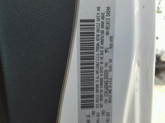 1C4HJWDG0GL265939 - 2016 JEEP WRANGLER U WHITE photo 10