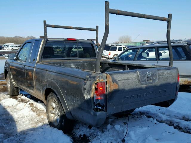 1N6DD26S02C332965 - 2002 NISSAN FRONTIER K GRAY photo 3