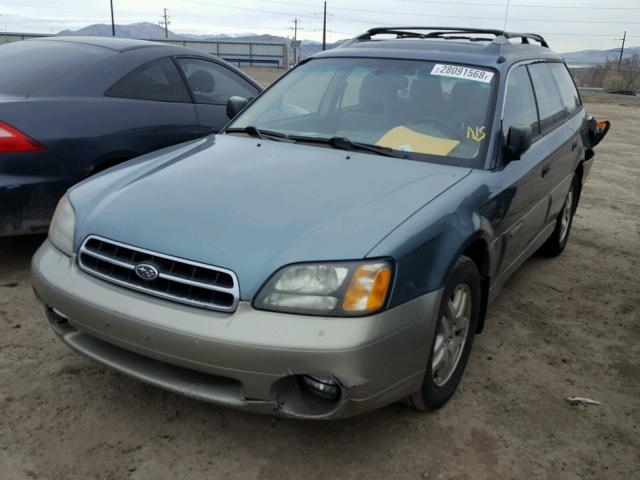 4S3BH675017639784 - 2001 SUBARU LEGACY OUT GREEN photo 2