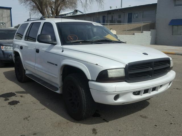 1B4HS28ZX1F518348 - 2001 DODGE DURANGO WHITE photo 1