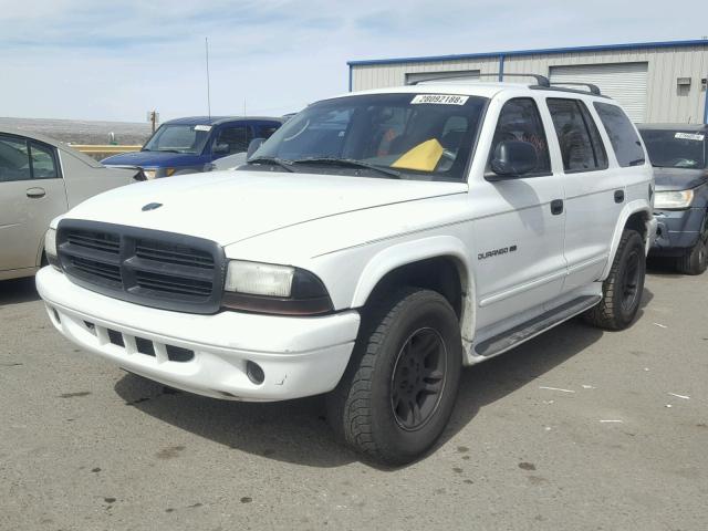 1B4HS28ZX1F518348 - 2001 DODGE DURANGO WHITE photo 2