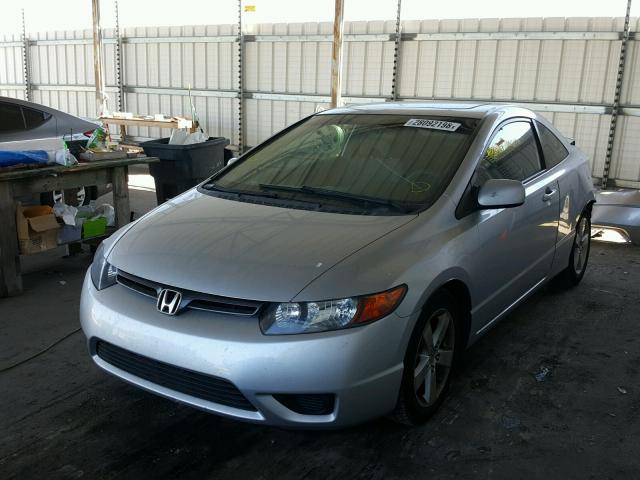 2HGFG12887H537043 - 2007 HONDA CIVIC EX SILVER photo 2