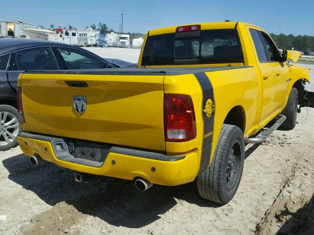 1D3HB18T49S790395 - 2009 DODGE RAM 1500 YELLOW photo 4