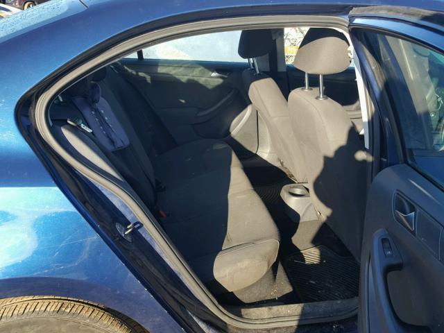 3VW2K7AJ0BM095899 - 2011 VOLKSWAGEN JETTA BASE ლურჯი ფოტო 6