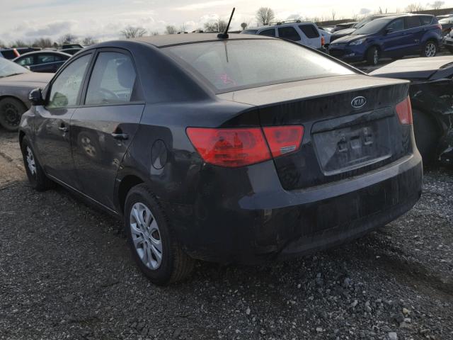 KNAFU4A28B5442520 - 2011 KIA FORTE EX BLACK photo 3